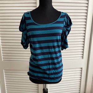 Anthropologie Blue Striped Tee